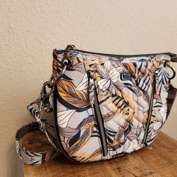 Lug Swivel Convertible Crossbody Bag Lily Grey Print - Picture 2 of 15